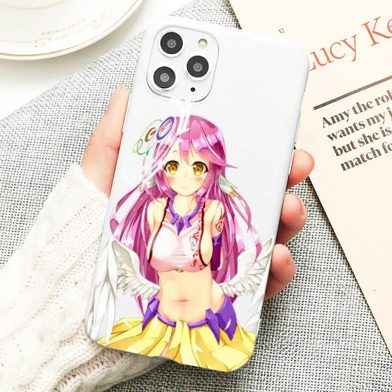 

Game NO life Anime Phone Case Phone Case for iPhone 11 Pro Max XR XS X Soft Candy Cover for iPhone 6 6S 7 8 Plus Cases