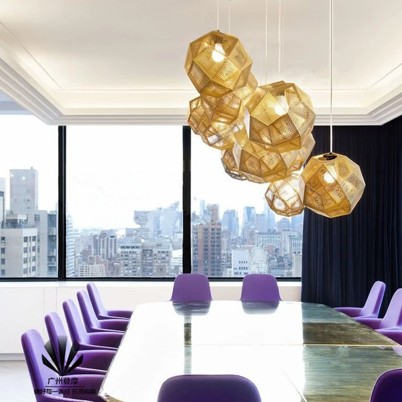 Подвесные светильники в скандинавском стиле с геометрическим рисунком простые