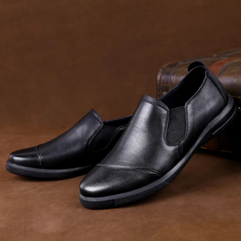 Men Business Formal Wear Hollow-out casual Shoes Breathable lace up oxfords Soft Bottom genuine Leather shoes men | Обувь