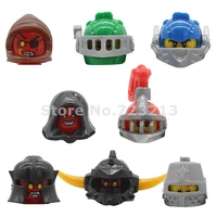 single nexoed knights castle figure head face warriors comics building blocks model bricks educational toys jr807