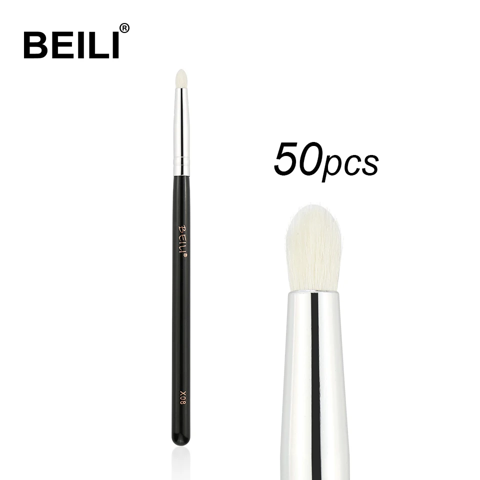 BEILI 50 шт. натуральные козьи волосы для смешивания глаз кисти макияжа Тени век