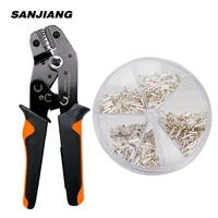 sn 06wf crimping tool kit crimper plier set terminal block cord insulated ferrules end wire crimp sleeves assortment kit