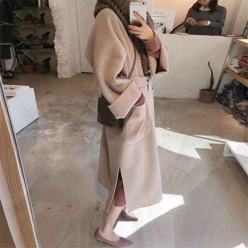 HEE GRAND Женское шерстяное пальто Abrigo Mujer Invierno 2019 женская теплая верхняя одежда