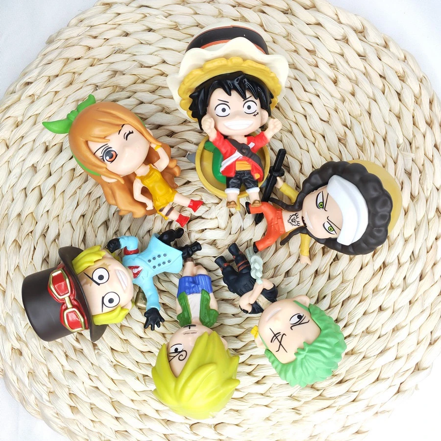 

Anime Figure One Piece 6pcs/Set Figurine Toy Q Version Roronoa Zoro Luffy Sanji Nami PVC Toys Collectible Dolls Kid Gifts