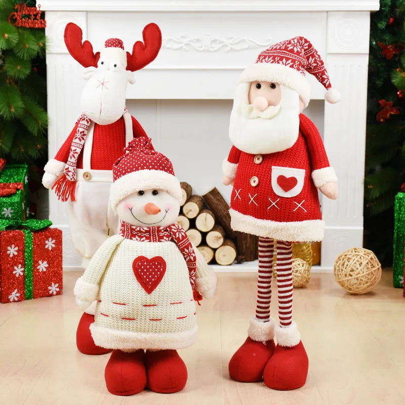 75 см, Рождественская Выдвижная фигурка Navidad, рождественские украшения для дома, куклы Санта-Клауса, adornos de navidad, подарки на год