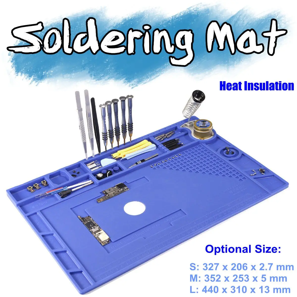 

Soldering Mat Silicone Work Mat For Electronics Computer Phone DIY Welding Tool Working-Mat Soldering-Station Silicone Pad