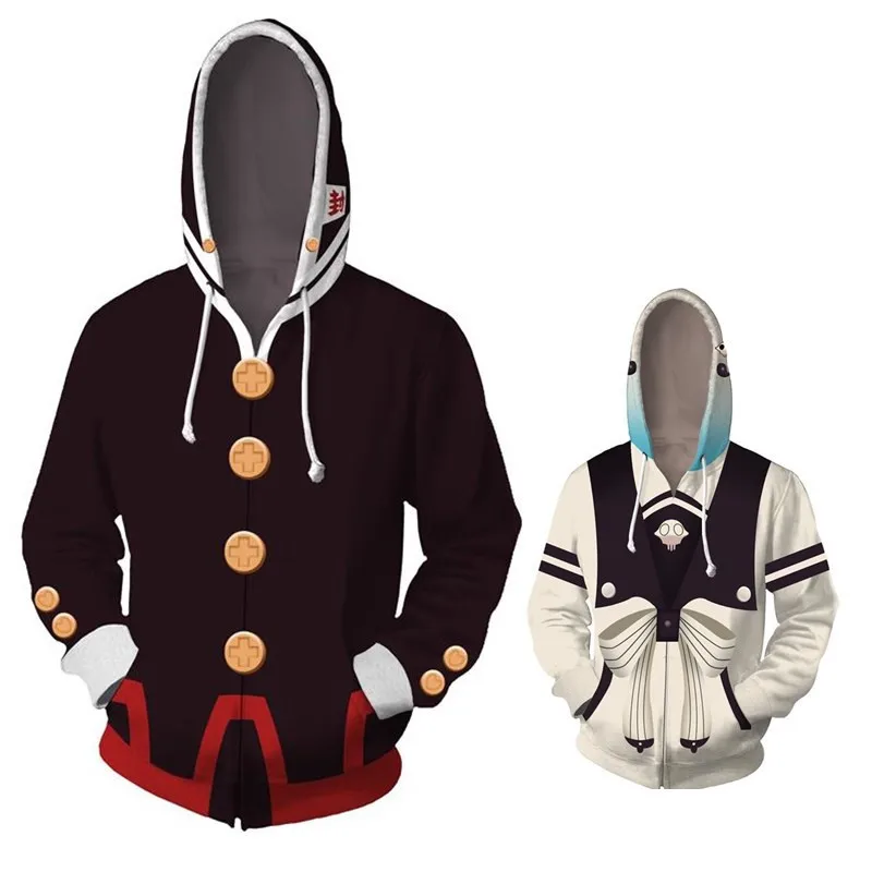 Костюм для косплея Ханако кун из аниме унитаз толстовка с капюшоном на молнии 3D