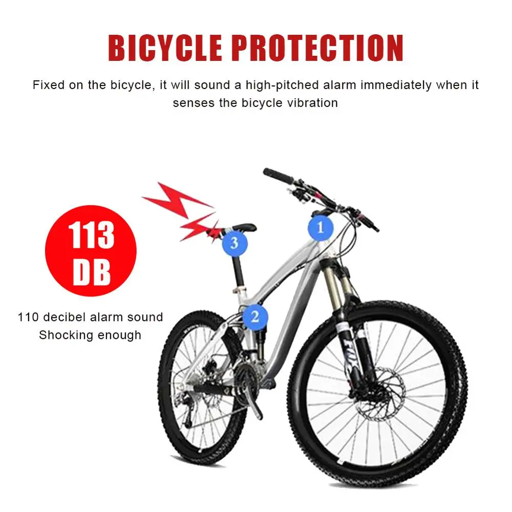 

Wireless Remote Control Vibration Alarm Free Installation Bicycle Electric Car Motorcycle Home Vibration Anti-Theft Alarm