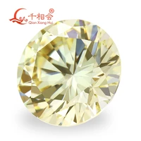 mn yellowish white color 5mm 15mm round shape star cut ubic zirconia loose cz stone