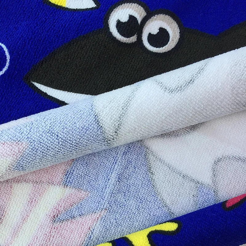 Hooded Soft Microfiber Cloak for Baby Boys Cartoon Fish Printed Blankets Swimming Robes Newborn Infant Kids Towel Bathrobes |