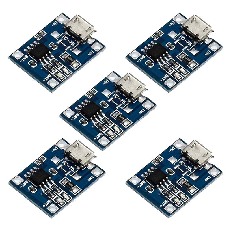 Новинка 2021 5 шт. Micro/Mini USB В 1A 18650 TP4056 модуль зарядного устройства литиевой батареи