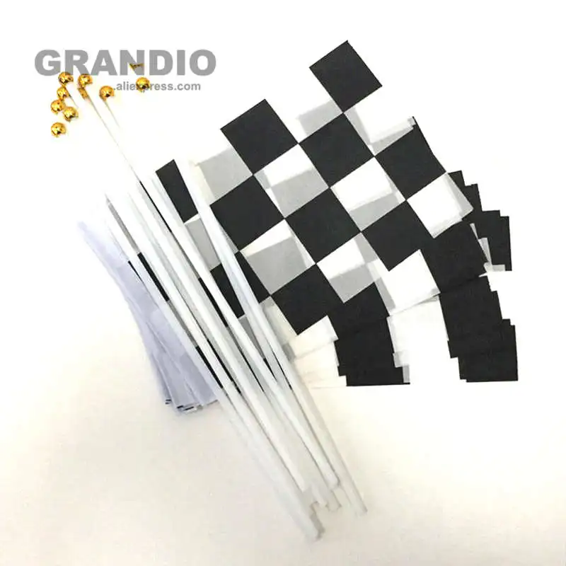Ручной клетчатый флаг F1 Sport Auto Racing 10 упаковок 14x21 см декоративные флаги и баннеры с