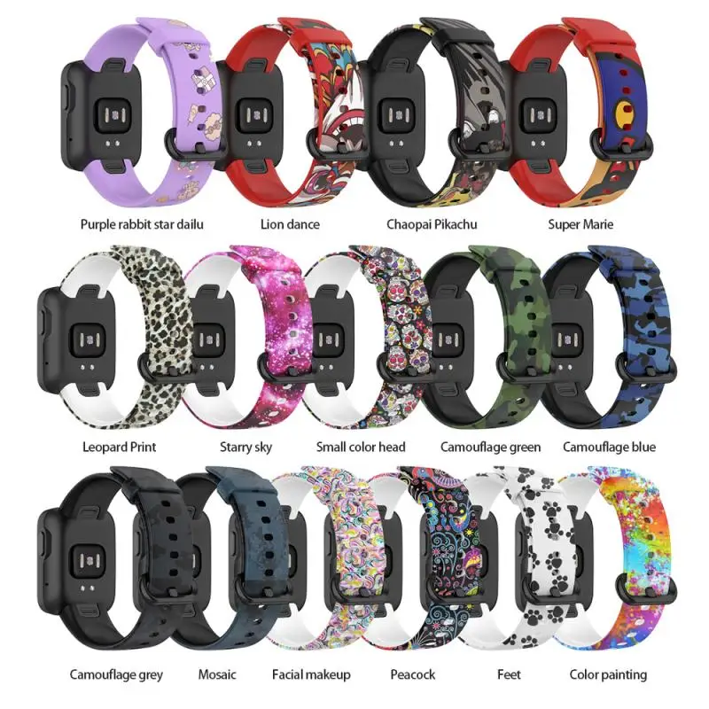 

Colors Silicone Strap for Xiaomi Mi Watch Lite Watchband Bracelet Replacement Watermark Pattern Wristband Strap For Redmi Watch