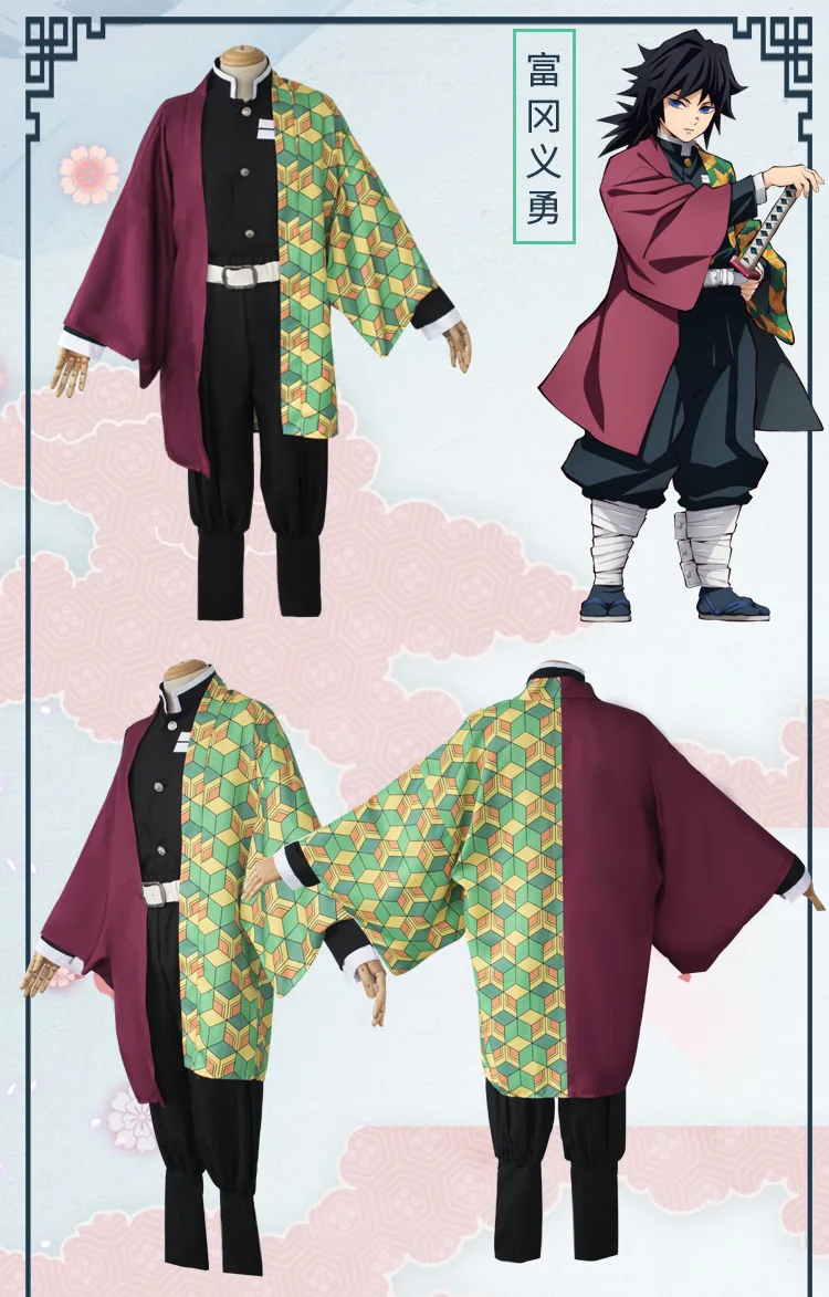 Демон убийца Kimetsu без Yaiba камадо Tanjirou камадо Nezuko Agatsuma Zenitsu томилочка Giyuu кохау Shinobu Косплэй парики костюмы