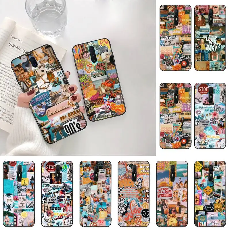 

YJZFDYRM 90s aesthetic vintage Coque Shell Phone Case For Oppo A5 A9 2020 A5S Reno2 z Renoace 3pro Realme5Pro
