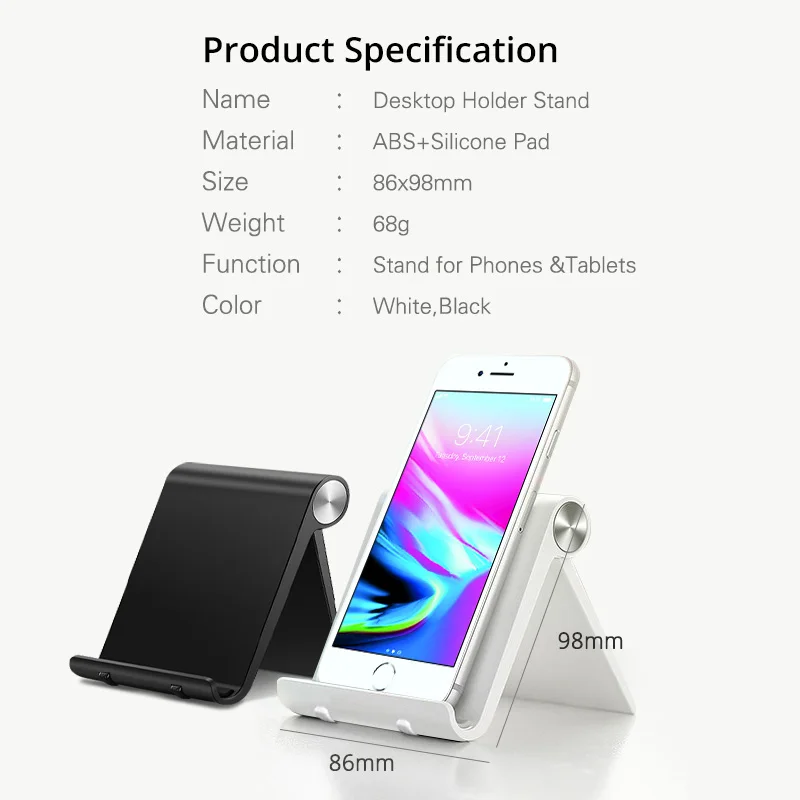 ANKNDO Desk Holder for Phone Tablet Stand Multi-Level Adjustment Mobile Support Holders Desktop Cell Bracket Accessories | Мобильные