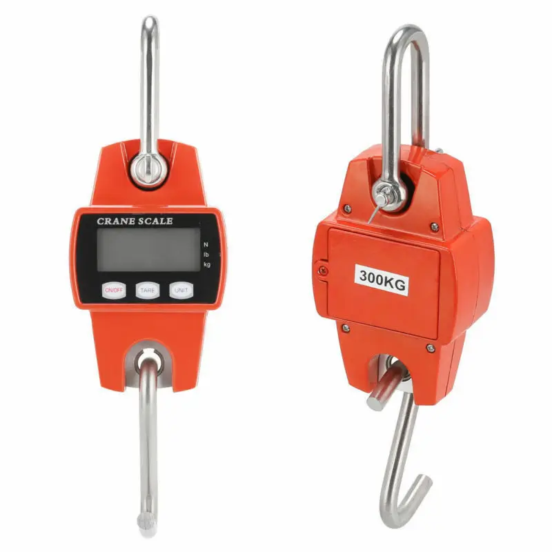 B&aacute;scula de gr&uacute;a peque&ntilde;a de 300KG/660LBS, balanza electr&oacute;nica Digital LCD port&aacute;til, b&aacute;scula colgante, herramienta de peso de alta resistencia para el mercado de granja dom&eacute;stica-0