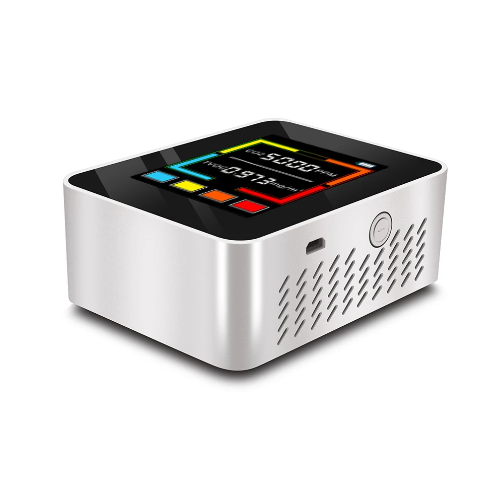 

Portable Air Quality Monitor CO2 Meter Recahrgeable Digital Carbon Dioxide Detector TVOC HCHO AQI Monitor