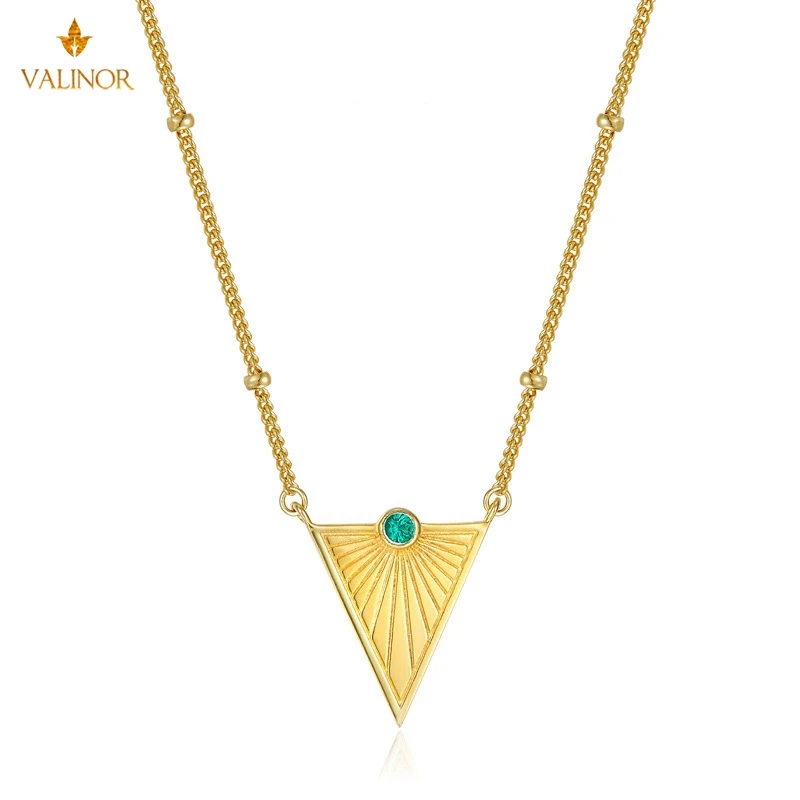 

Треугольники светильник линии цепочки и персонажами из мультфильмов на осень и зиму ключицы цепи Простой и универсальный 925 пробы серебро HM038