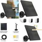 Солнечная панель 6 Вт для eufyCam 2C2C ProE2 ProSoloCam E20 E40, кронштейн из алюминиевого сплава, настенное крепление, кабель питания 13 футов (черный)