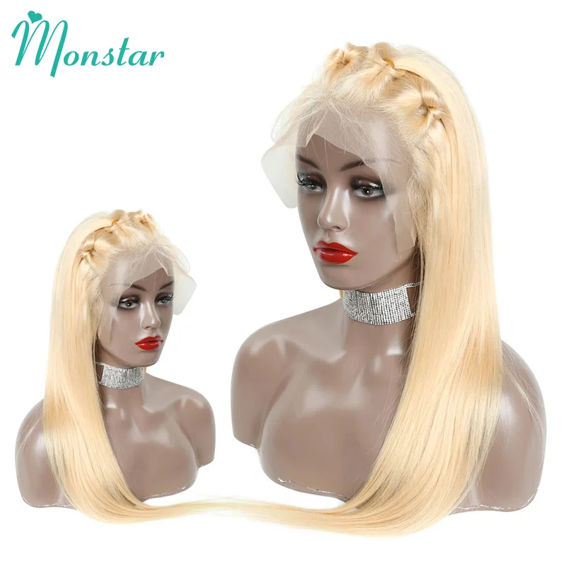 Monstar 613 платиновой блондинки из 13x4 Синтетические волосы на кружеве al парик