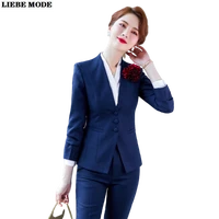 women pants suits solid single breasted blazers pencil pants two 2 piece sets office lady fashion outfit autumn pants suit