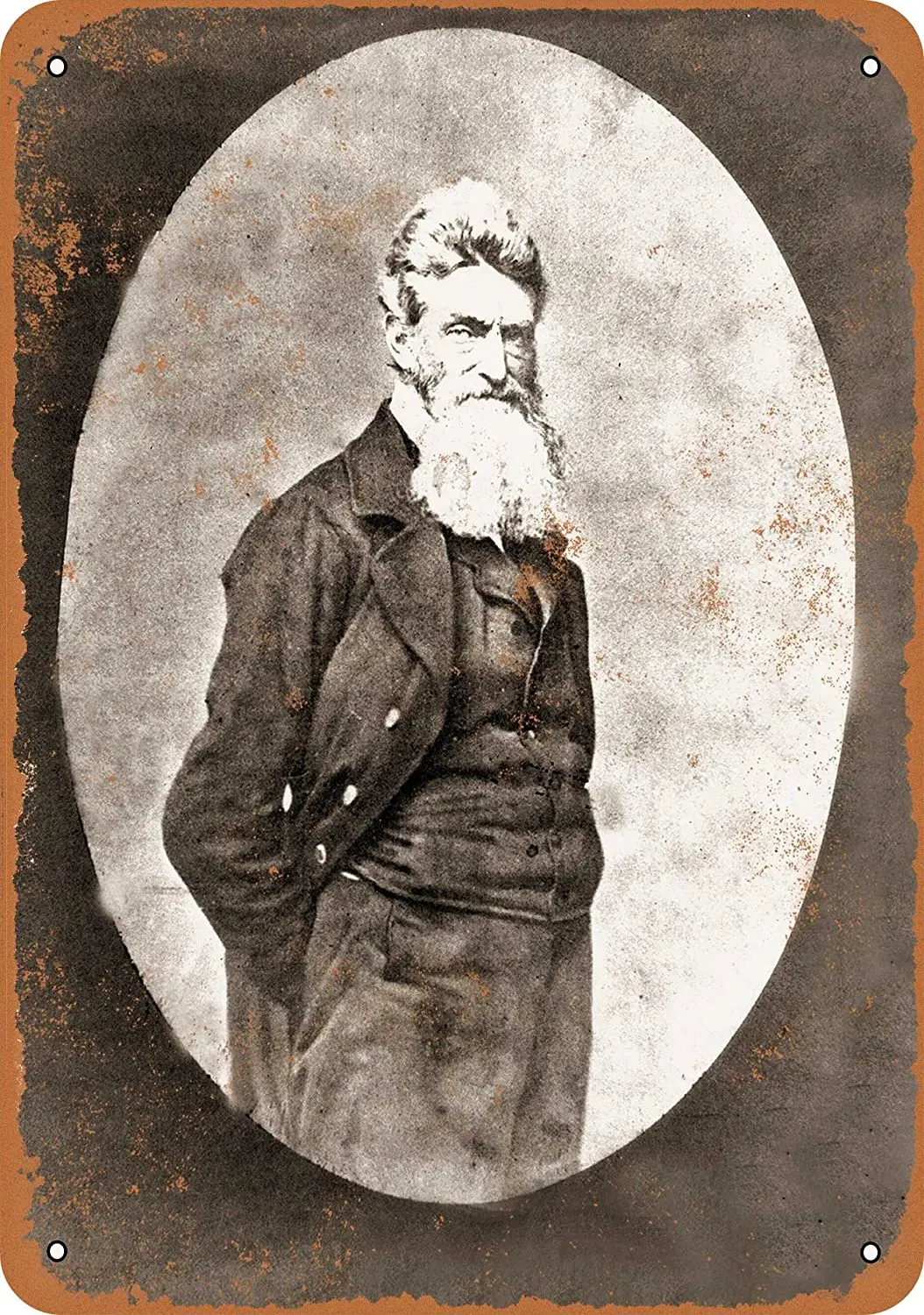 

WallColor 8*12 Metal Sign 859 John Brown Portrait Vintage Look
