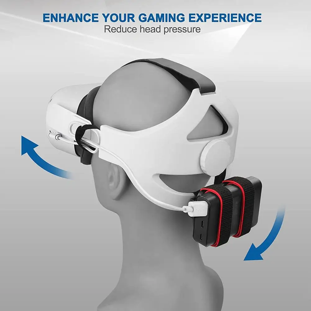 Фиксирующий кронштейн для внешнего аккумулятора Oculus Quest/Quest 2 регулируемый