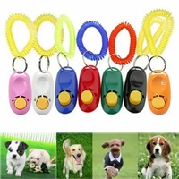 10pcslot dog clicker toys pet tranining clicker obedience dog cat training trainer radom color with bracelet drop shipping