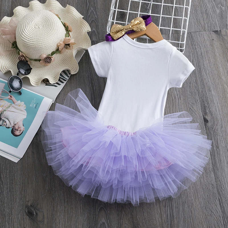 Красивое Летнее платье для малышей хлопковая одежда детей возрастом от 1 года 1st