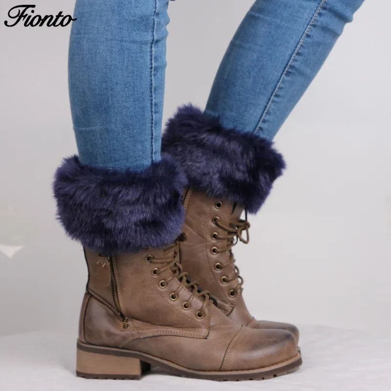 Зимние теплые шерстяные носки FIONTO рождественские Короткие вязаные с ремешком