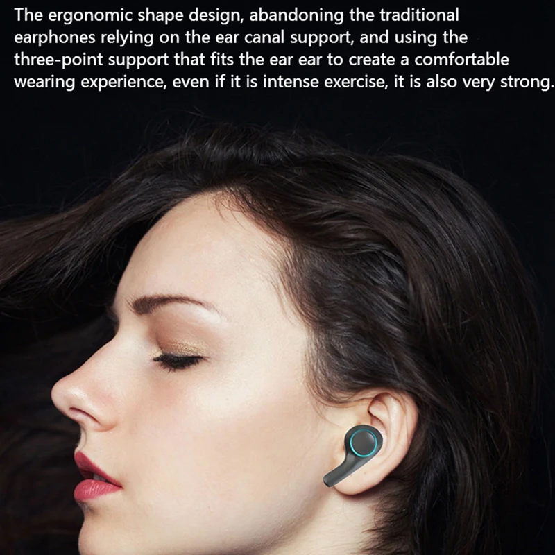 

TWS Wireless Headphones Bluetooth V5.0 Earphones Press Control 9D HiFi Stereo Sports Earbuds Headset