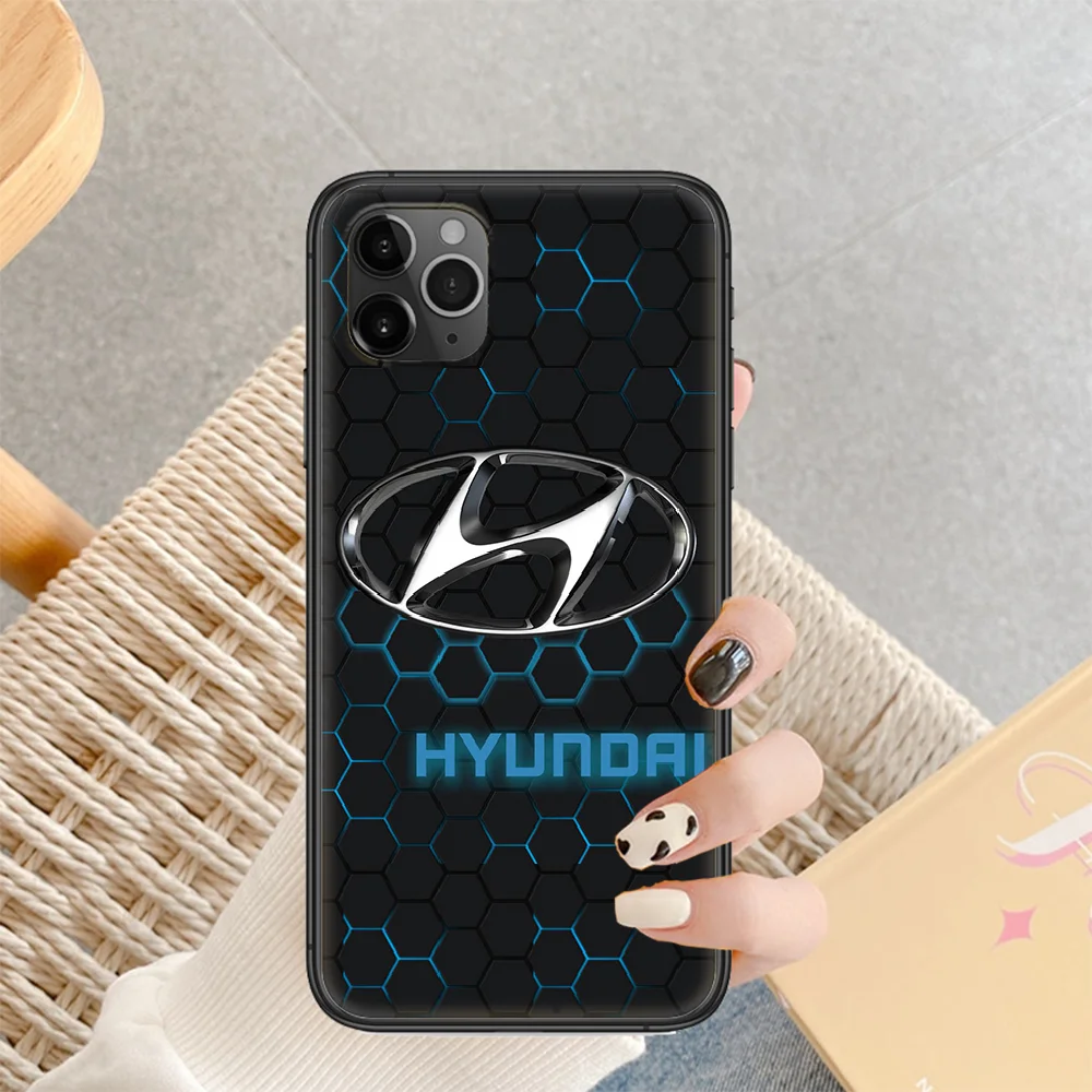 

sport car Hyundai Phone Case Cover Hull For iphone 5 5s se 2 6 6s 7 8 12 mini plus X XS XR 11 PRO MAX black 3D hoesjes tpu shell