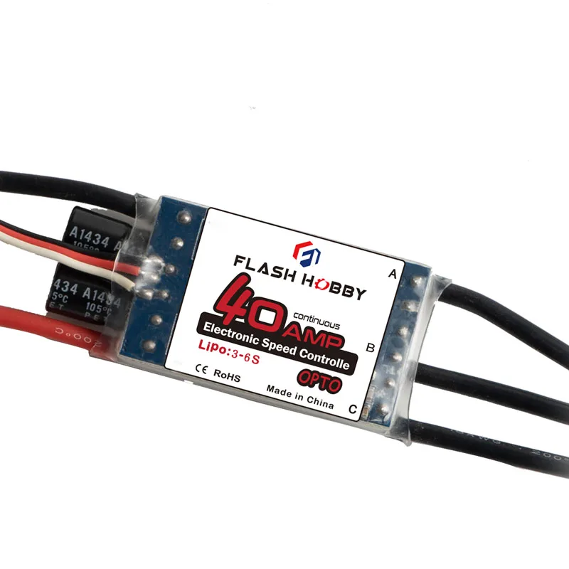 

Flashhobby 40AHV ESC airplane firmware 3-6S for Rc Airplane parts