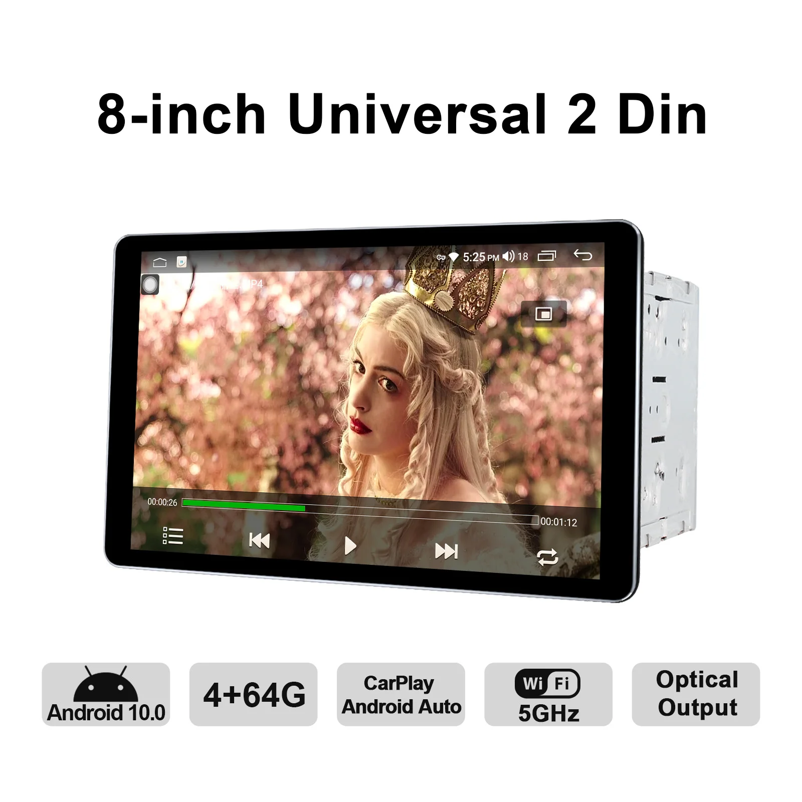 구매 8 인치 오토라디오 2Din 안드로이드 10 카 라디오 HD 1280*800 GPS 멀티미디어 플레이어 유니버설 헤드 유닛 무선 카플레이 핸들 4G, 오토라디오 Android 10 카플레이