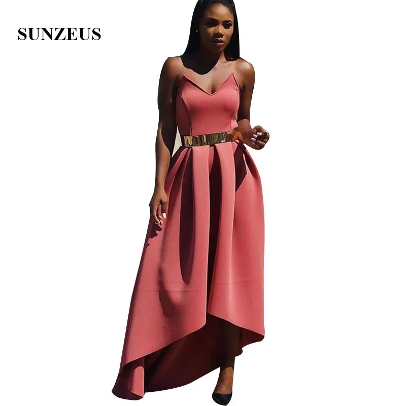 

Asymmetrical Prom Dress Strapless Simple African Women Party Gowns vestido de fiesta de gala