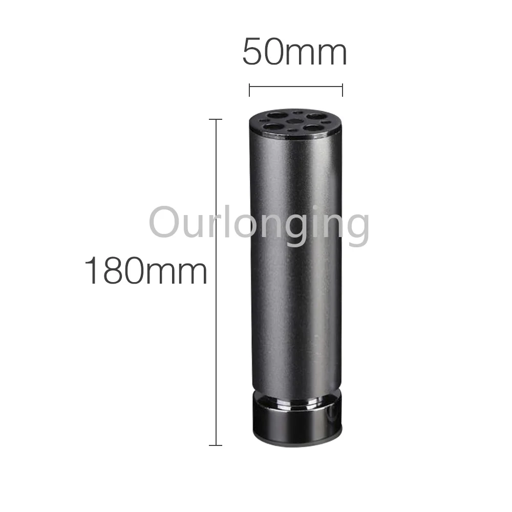 4PCS Aluminum alloy Furniture Legs Cabinet Table Round Shape 8mm Adjustable Feet 50mmx180mm Silver | Обустройство дома