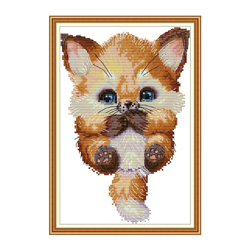 Набор для вышивки крестиком Lovely Fox aida 14ct 11ct печать на холсте рукоделие сделай