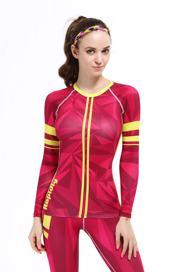 Весенняя женская футболка с длинным рукавом для велоспорта базовый слой круглый