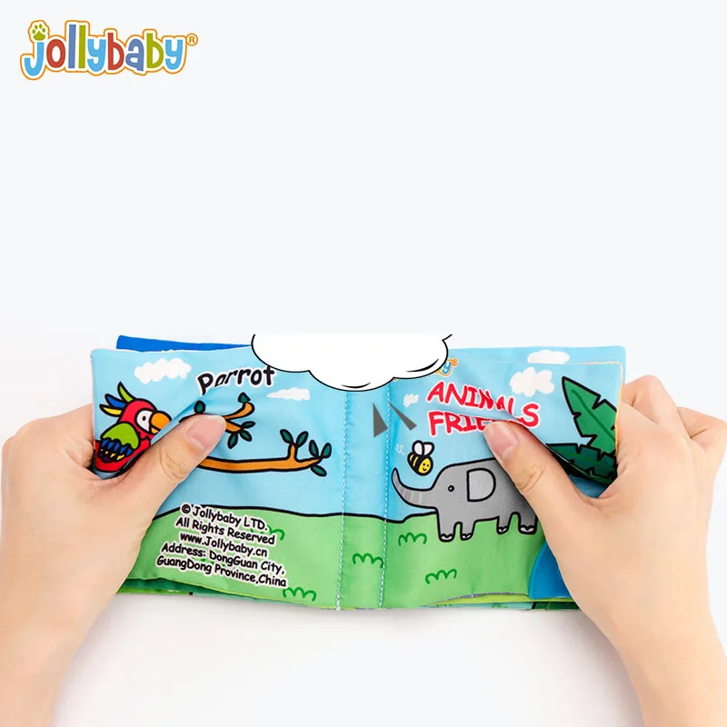 

10pages Baby Rattles Mobiles Toy Soft Animal Cloth Book Newborn Stroller Hanging Toy Early Learning Educate Baby Toys Six Sets