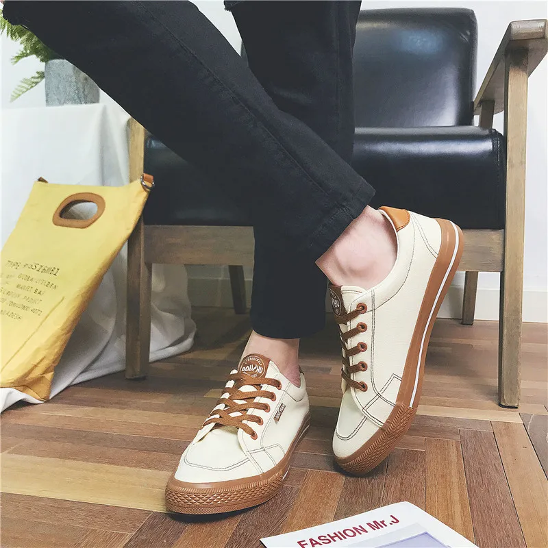 

Canvas Sneakers White Shoes Men Flat Comfortable Casual Vulcanized Shoes Male Sport Shoes Man Sneakers 2020 Chaussure Homme