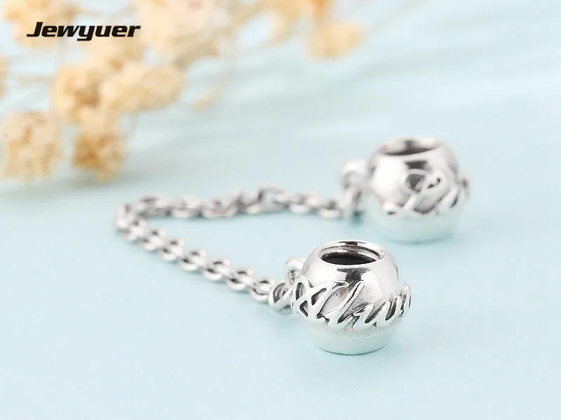 Женская цепочка из серебра 2017 пробы с шармами и бусинами | Украшения аксессуары