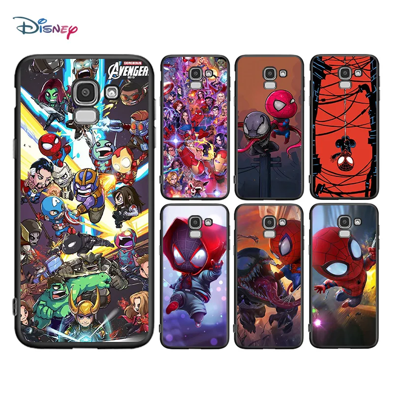 

Marvel Avengers Super Hero Cartoons For Samsung Galaxy J2 J3 J4 Core J5 J6 J7 J8 Prime Duo Plus TPU Silicone Black Phone Case