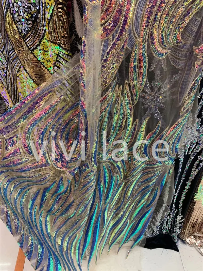 

Высшее качество 5 ярдов SX03 # красочные блестки вышивка тюль кружева для пилы свадебное/вечернее платье/повод