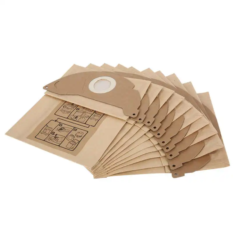 

10Pcs/Set Vacuum Cleaner Paper Garbage Dust Bags for KARCHER WD2250 A2004 A2054 MV2