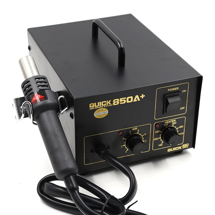 

Original crack 850D hot air gun QUICK850D digital display thermostat desoldering station 850A 850A+ hot air gun