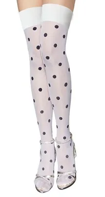3 Colors.Sexy Women's Tights Classic Dots Thigh High.Ladies Thin Over Knee Socks Transparent Vintage Dot Stockings Thighhighs | Женская