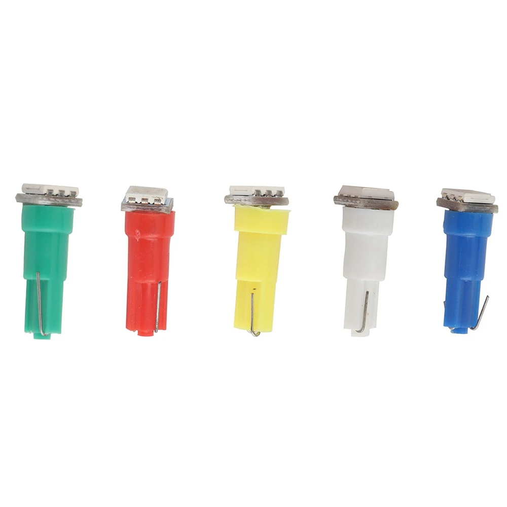 

50pcs T5/T10 Car LED Instrument Panel Cluster Plug Dash Light Bulb Indicator For Turn Signal Light Backup Light Car Accessories