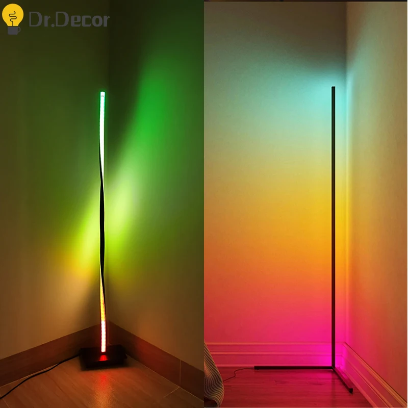 

Напольная Светодиодная лампа в скандинавском стиле, Цветной RGB угловой светильник для гостиной, спальни, прикроватный светильник, лампа для домашнего декора, осветительные приборы