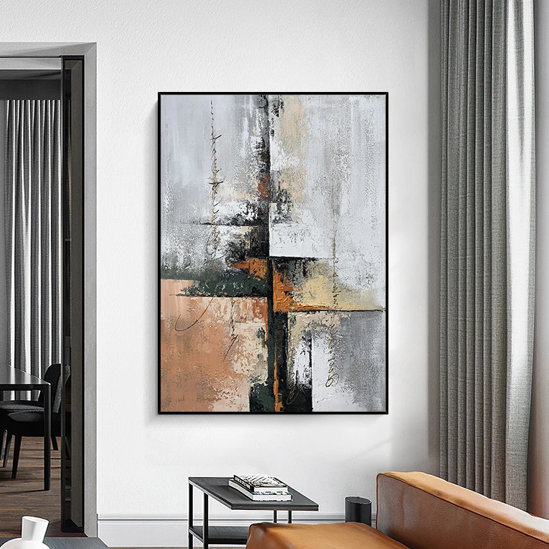 

Handmade Paintings Modern Wall Art Oil Painting Colors Abstract Picture Thick Texture Home Decor Canvas Painting For Living Room